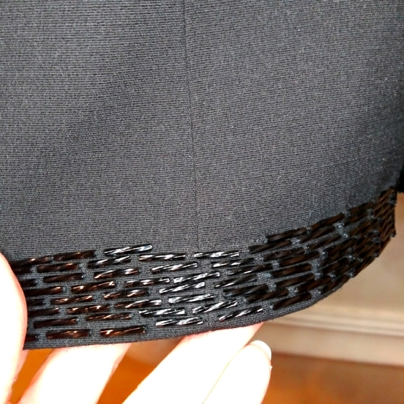 Alex Marie Black Sparkly Sequin Trimmed, Special Occasion/Black Tie Blazer - Picture 6 of 13